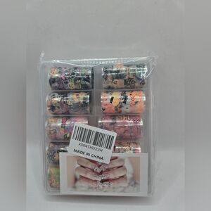 10‎ Roll Halloween Nail Foil Stickers Set – Pumpkin Skull Spider Bat Nail Art